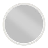 Carena Wooden Frame Round Mirror in White